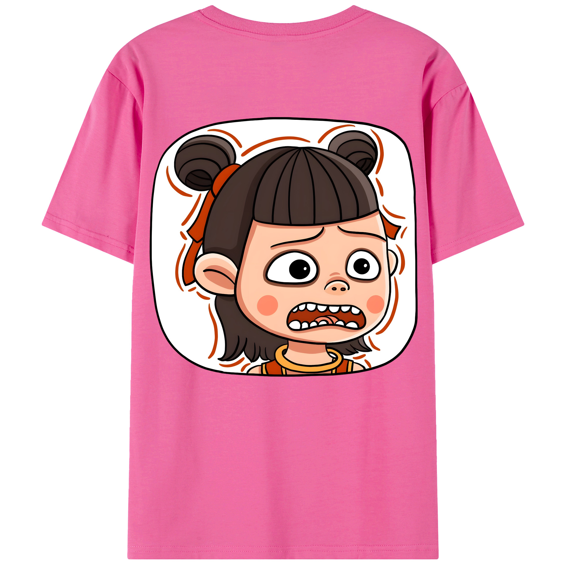 （画像用） Ne Zha 2 ナタ 魔童の大暴れ レディース半袖Tシャツ(バックプリント)